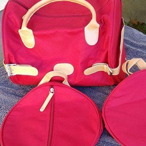 3 PC Set Overnight Trio Canvas Folding Duffle Bag Luggage (1) Medium 2 Smaller